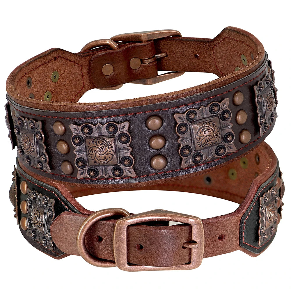 Premium Spiked Leather Dog Collar