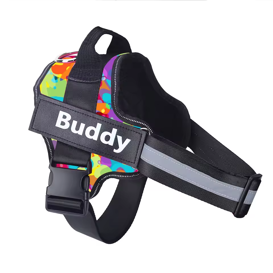 Personalized multi-color no-pull dog harness for stress-free walking and better control
