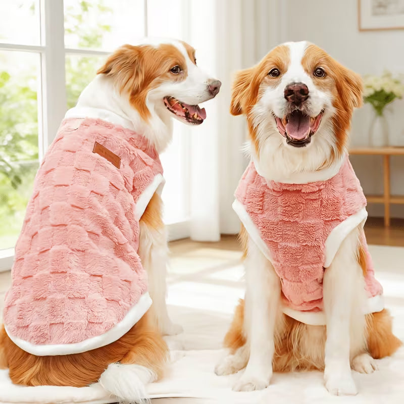 Cozy Plush Dog Vest – Warm, Windproof & Comfortable