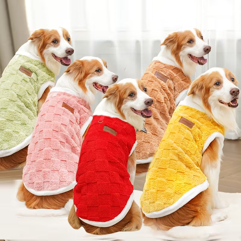 Cozy Plush Dog Vest – Warm, Windproof & Comfortable