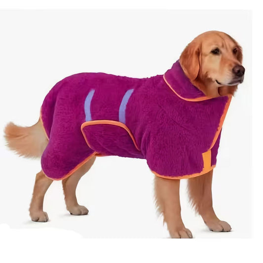 Quick Dry Dog Bathrobe Towel – Absorbent Dog Drying Coat