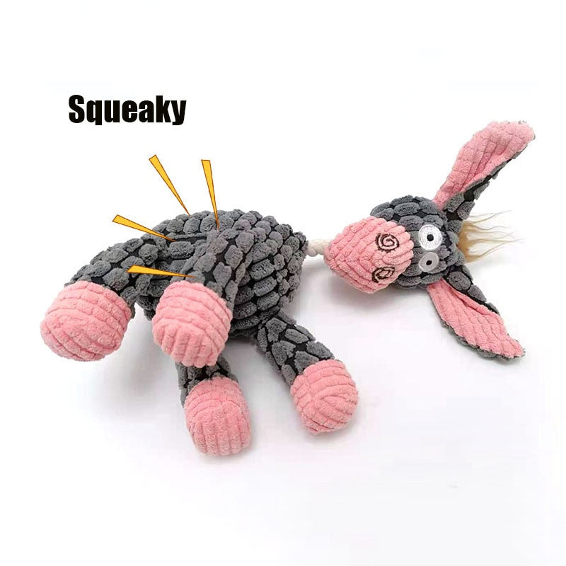 Rope Squeaky Plush Chew Toys for Cat and Dogs