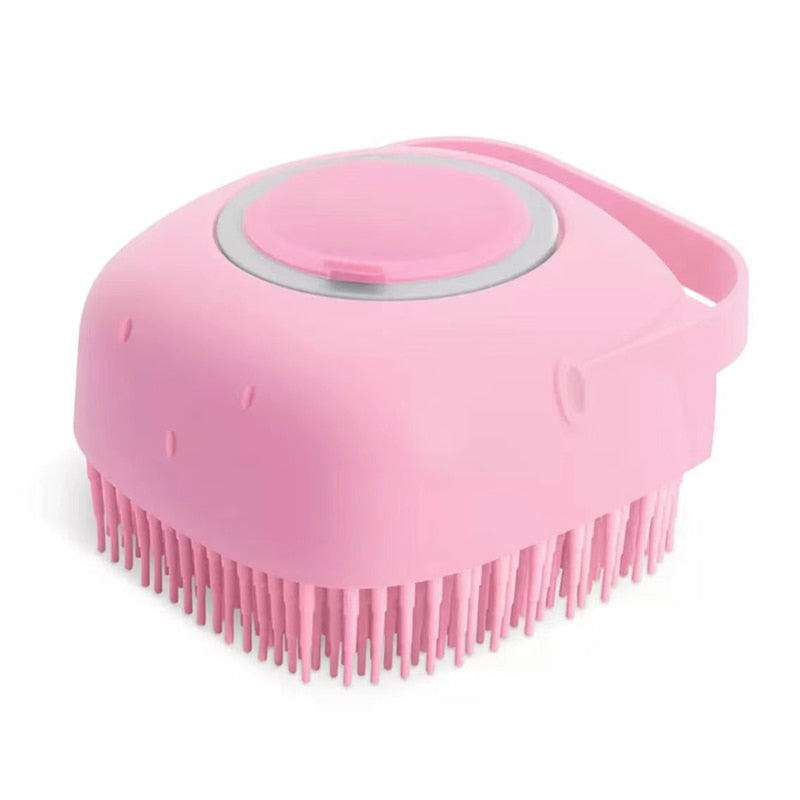 Silicone Pet Bath Brush-Pink