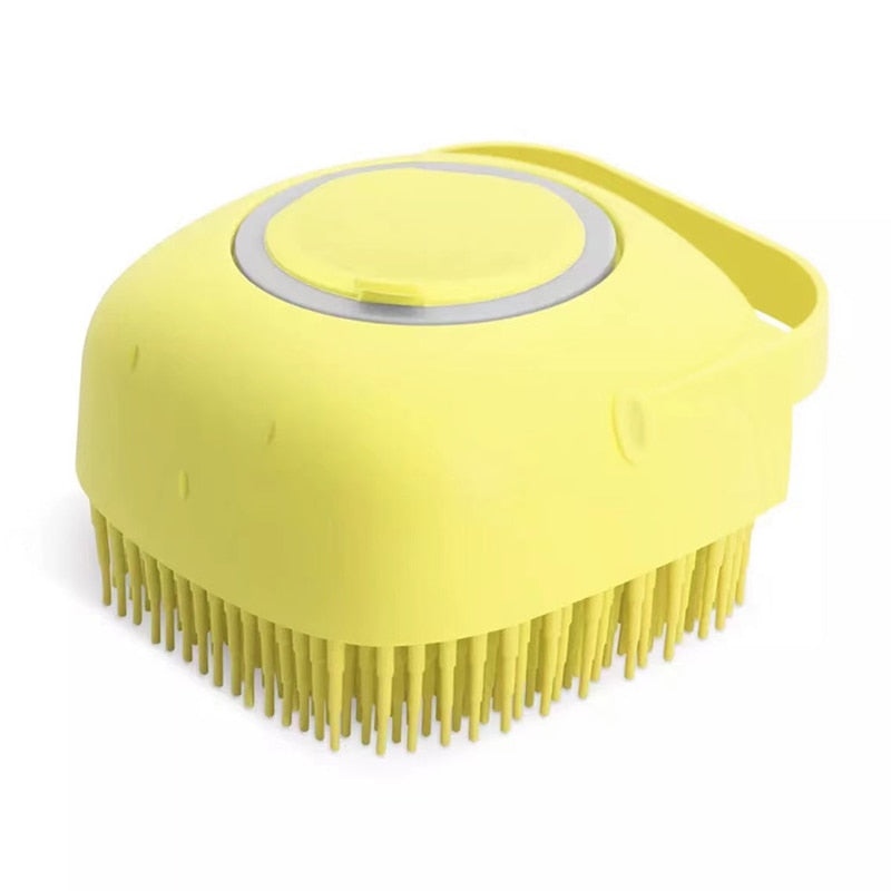 Silicone Pet Bath Brush- Yellow