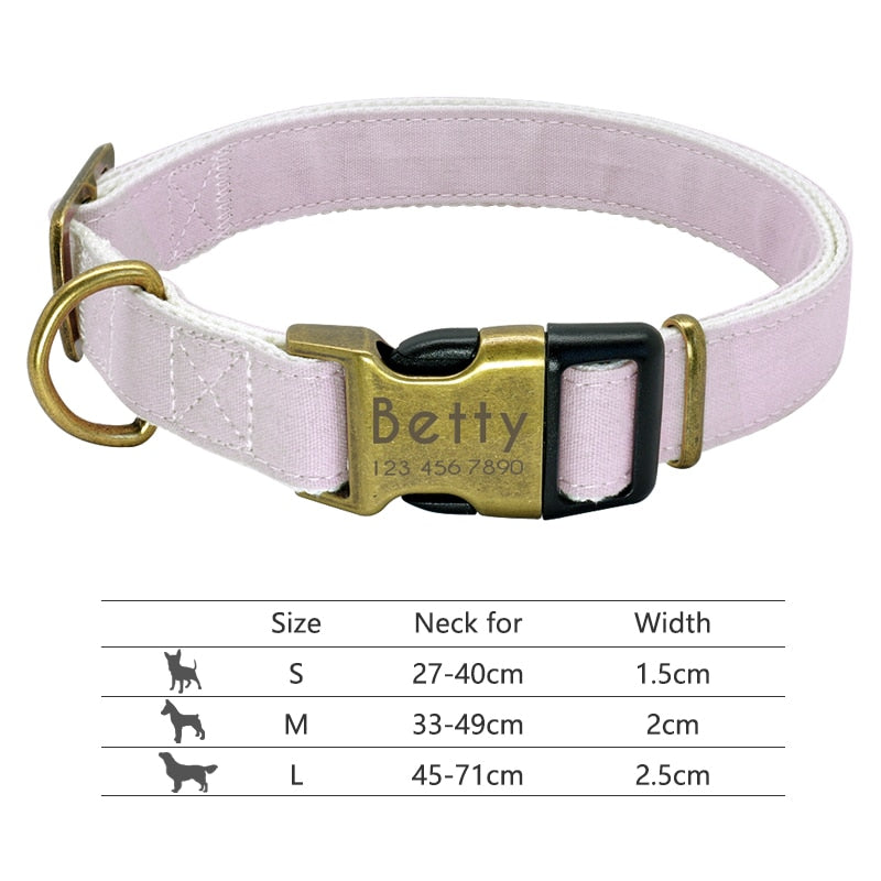 Dog Collar with Engraved ID - Gray