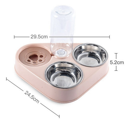 Automatic Stainless Steel Food Bowl with Water Dispenser - Size