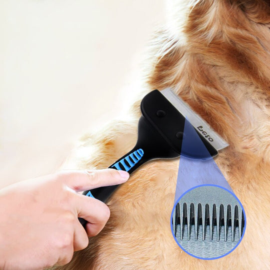 Hair Removal Dog Grooming Brush - Blue