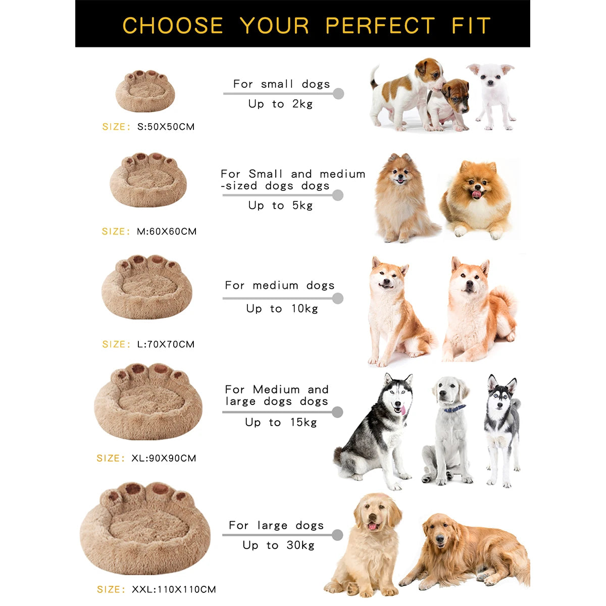 Luxury Fluffy Dog Bed