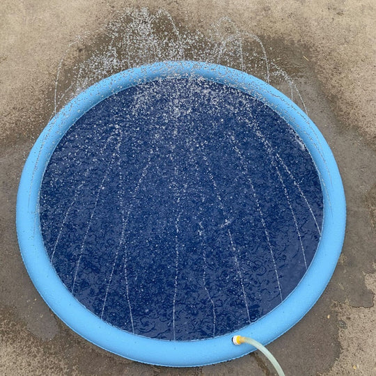 Water Spray Summer Cool Bathtub for Dogs- Blue