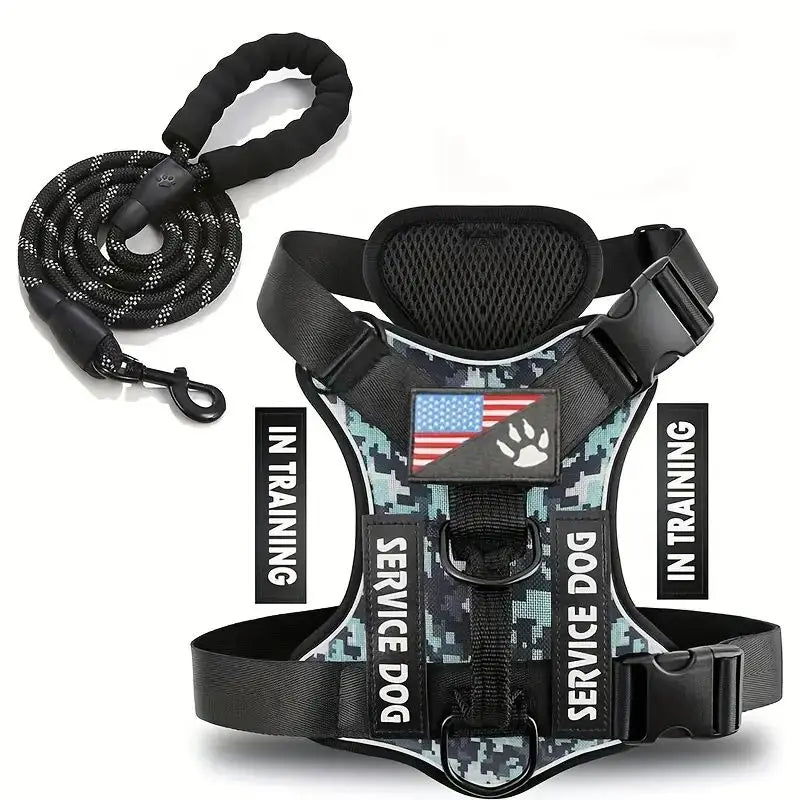 Escape-Proof No-Pull Dog Harness & Leash Set with Reflective Safety