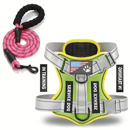 Escape-Proof No-Pull Dog Harness & Leash Set with Reflective Safety
