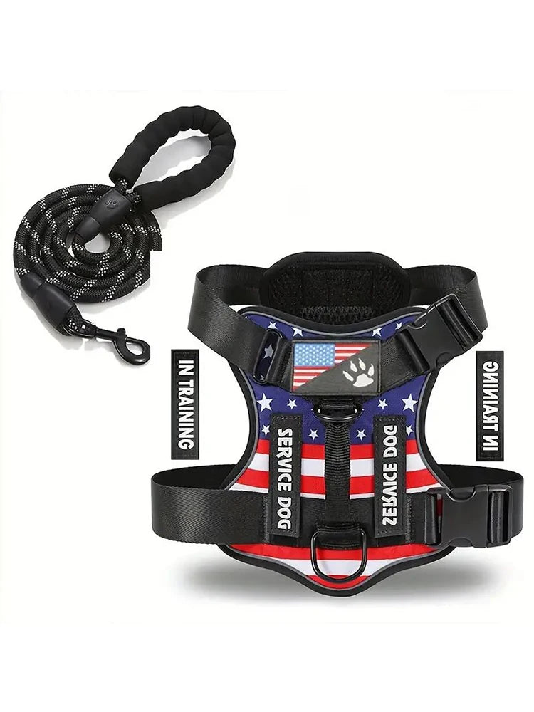 Escape-Proof No-Pull Dog Harness & Leash Set with Reflective Safety