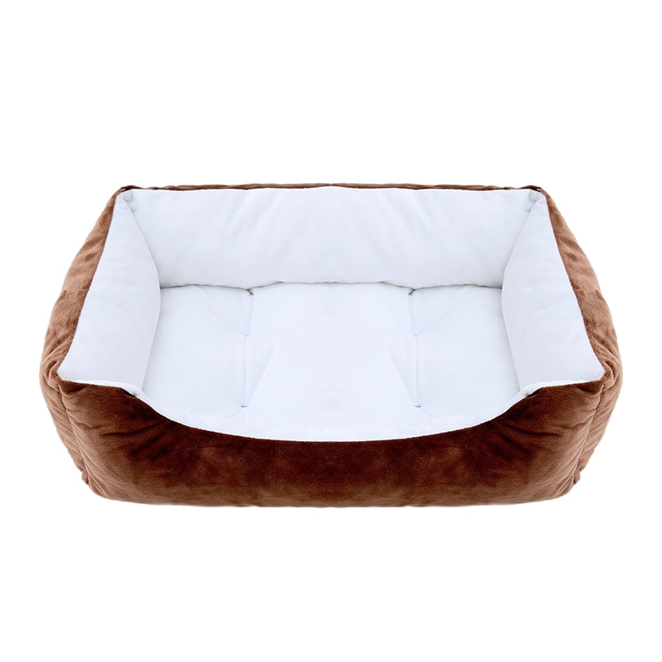 Bed for Dogs - White/Brown