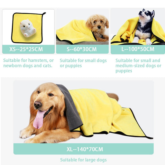 Absorbent Dog Bath Towels - MyDoggyNeeds