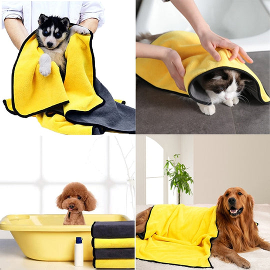 Absorbent Dog Bath Towels - MyDoggyNeeds