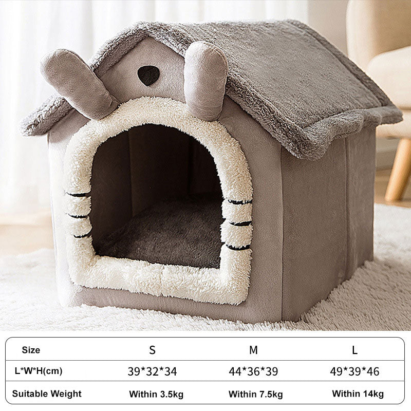 Foldable Dog House Kennel Bed Mat - Size Chart