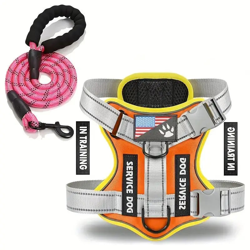 Escape-Proof No-Pull Dog Harness & Leash Set with Reflective Safety