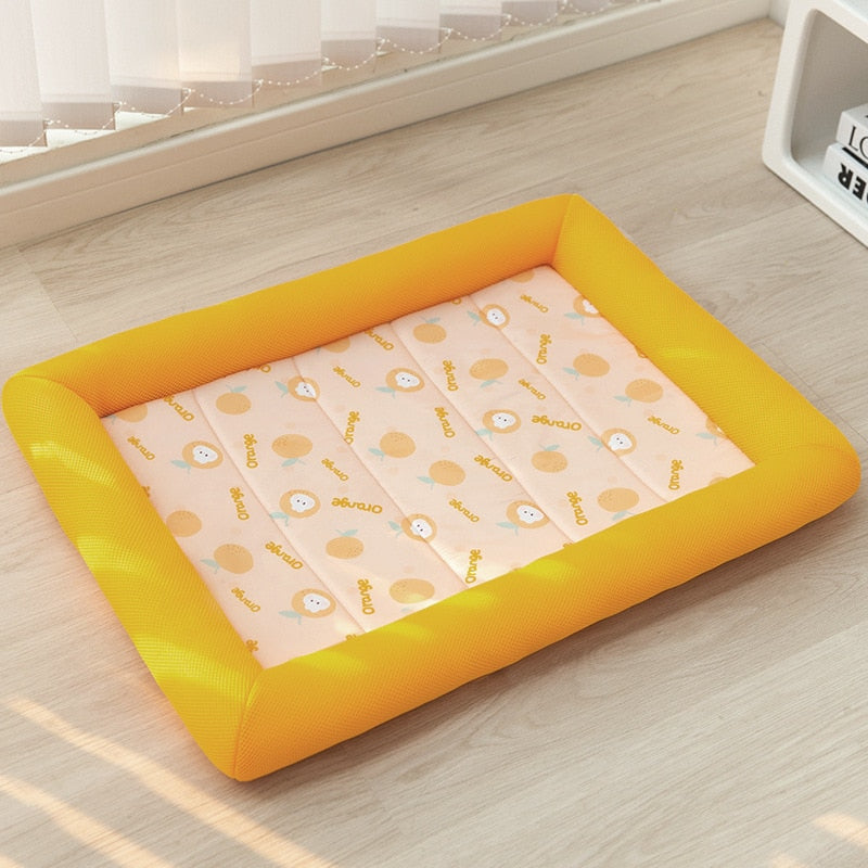 Summer Cooling Pet Dog Bed- Yellow