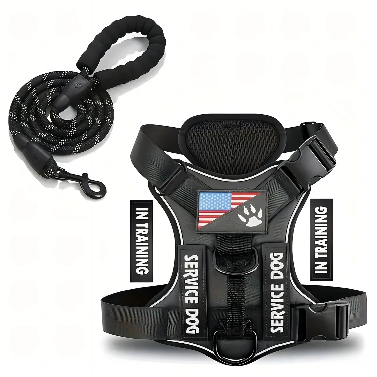 Escape-Proof No-Pull Dog Harness & Leash Set with Reflective Safety