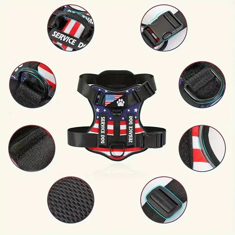 Escape-Proof No-Pull Dog Harness & Leash Set with Reflective Safety