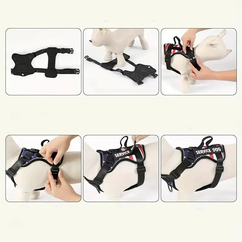 Escape-Proof No-Pull Dog Harness & Leash Set with Reflective Safety