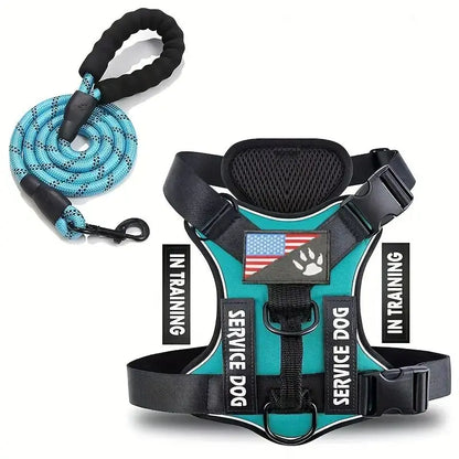 Escape-Proof No-Pull Dog Harness & Leash Set with Reflective Safety