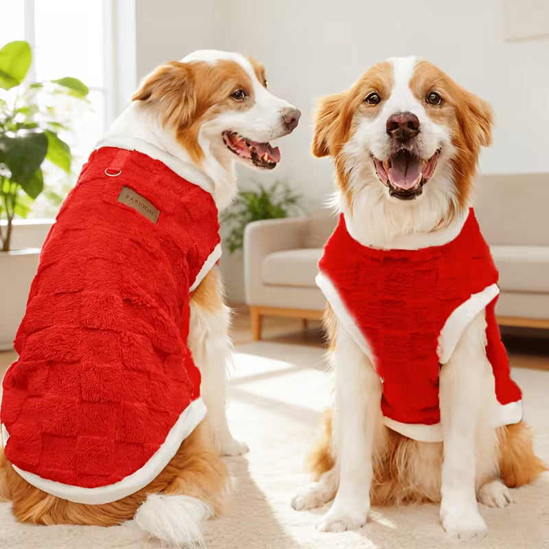 Cozy Plush Dog Vest – Warm, Windproof & Comfortable