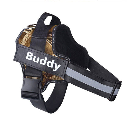 Personalized fallen leave no-pull dog harness for comfortable walking and control