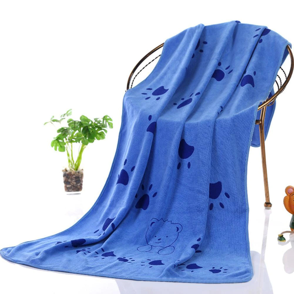 Microfiber Strong Absorbing Water Bath Pet Towels - Blue