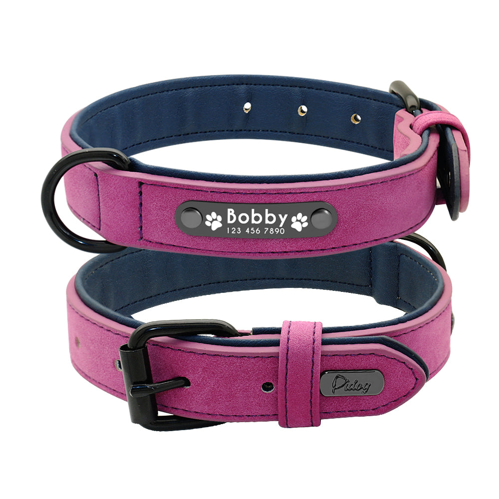 Personalized  Leather Dog Collar 