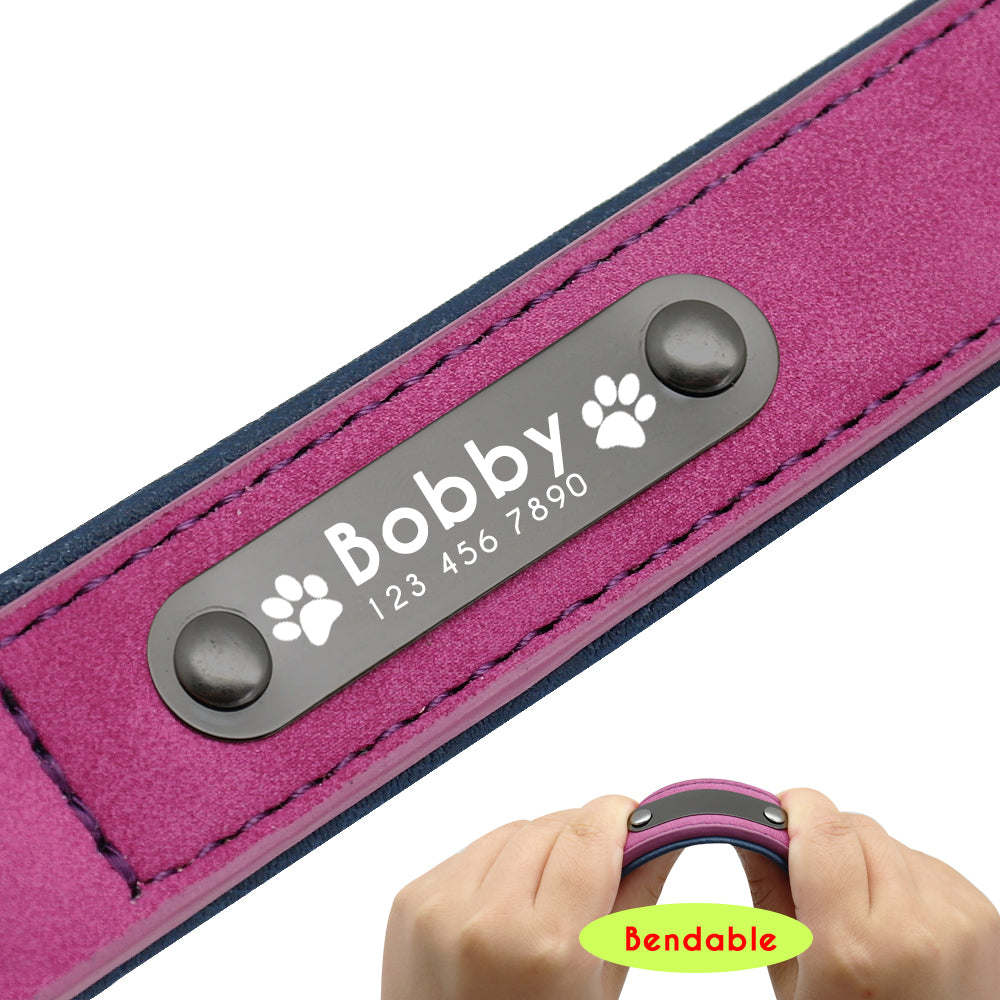 Personalized  Leather Dog Collar - Features