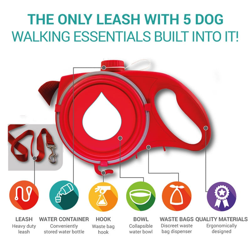 MyDoggyNeeds™ 5-IN-1 Dog Leash - Features