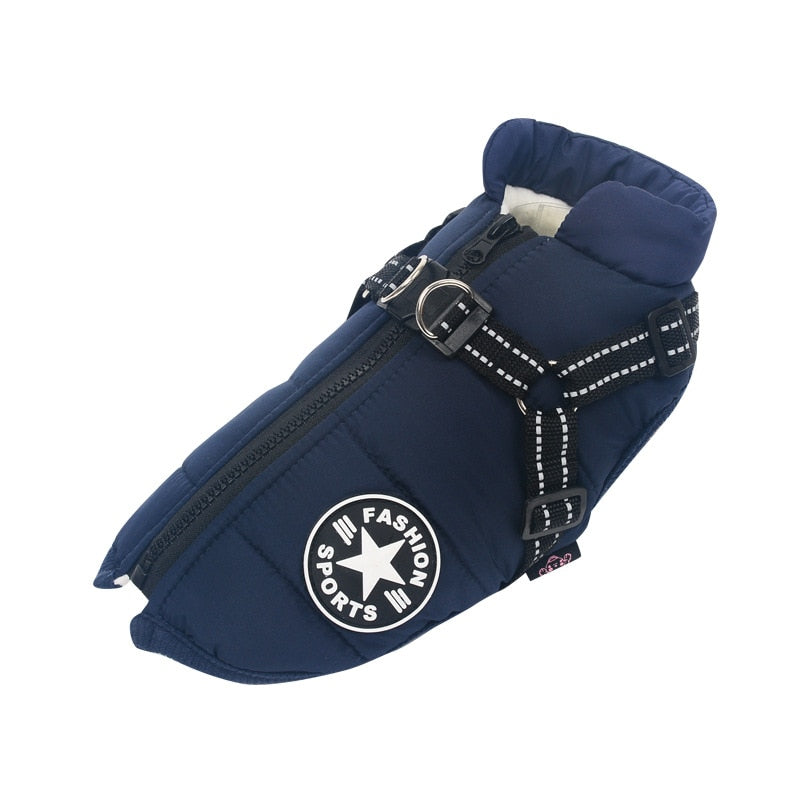 MyDoggyNeeds™ Winter Waterproof Dog Jacket - Navy Blue