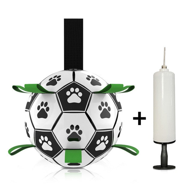 Dog Soccer Ball with Grab Tabs - Pump set