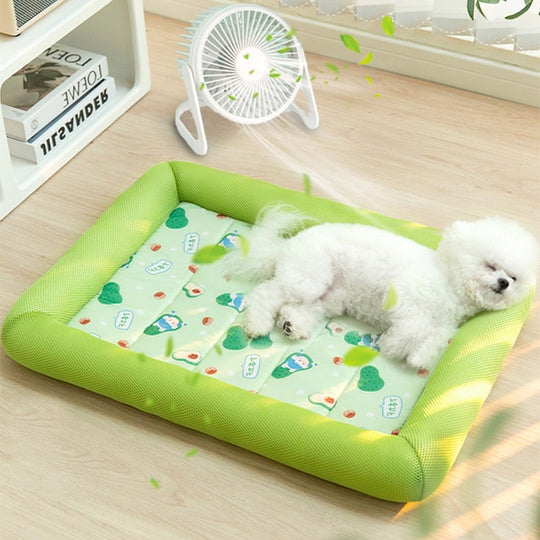 Summer Cooling Pet Dog Bed- Green