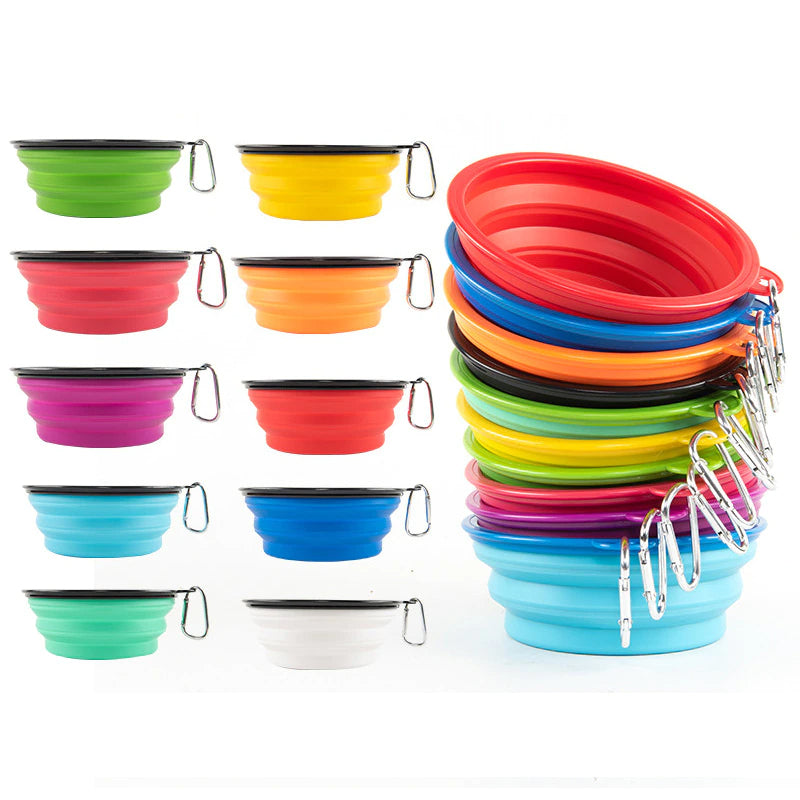 Foldable Travel Water And Food Bowl For Dogs