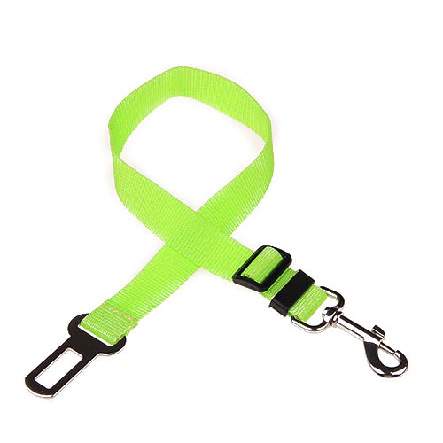 Adjustable Dog Car Seat Belt - Light green